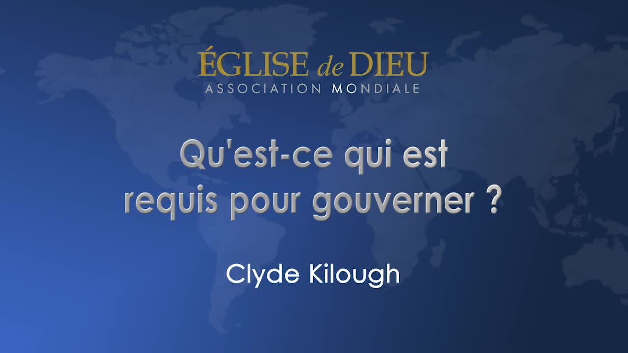 Qu'est-ce qui est requis pour gouverner ?