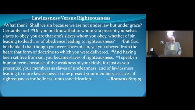 Lawlessness vs. righteousness